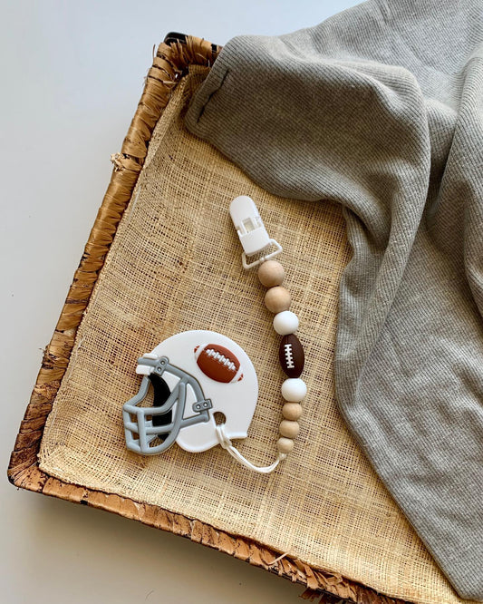 Silicone Pendant Teether - Football Helmet