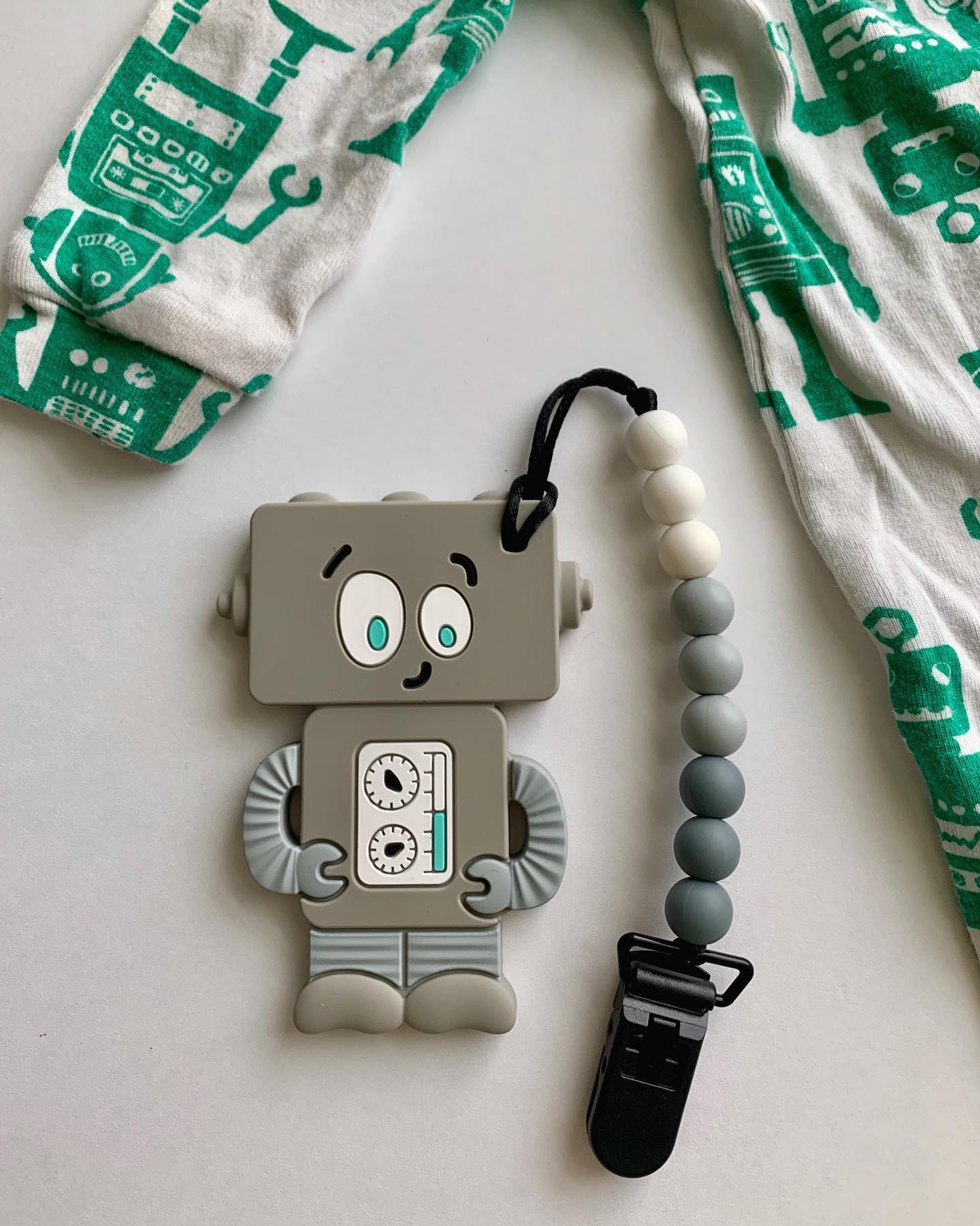 Silicone Pendant Teether - Robot