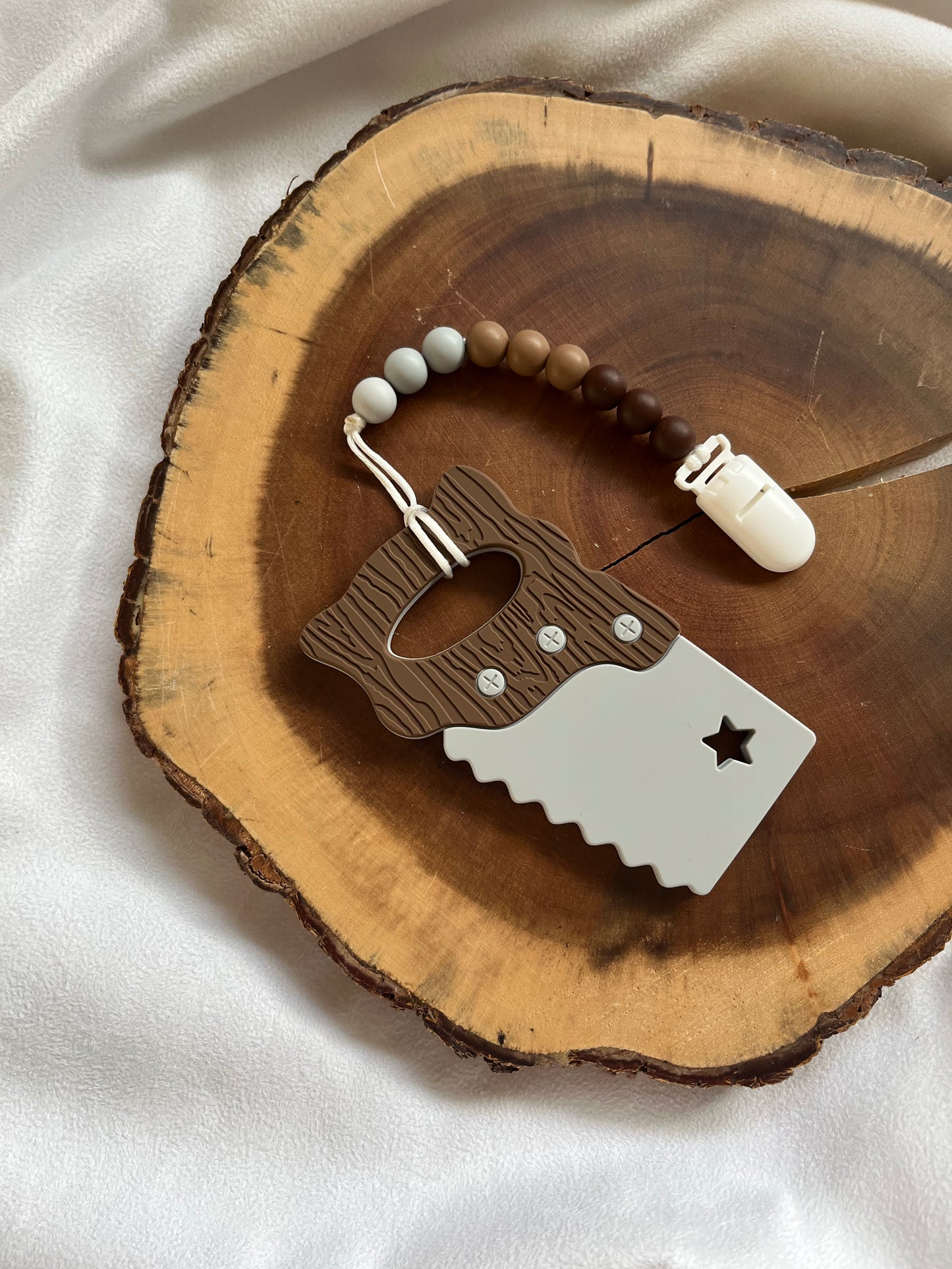 Silicone Pendant Teether - Saw