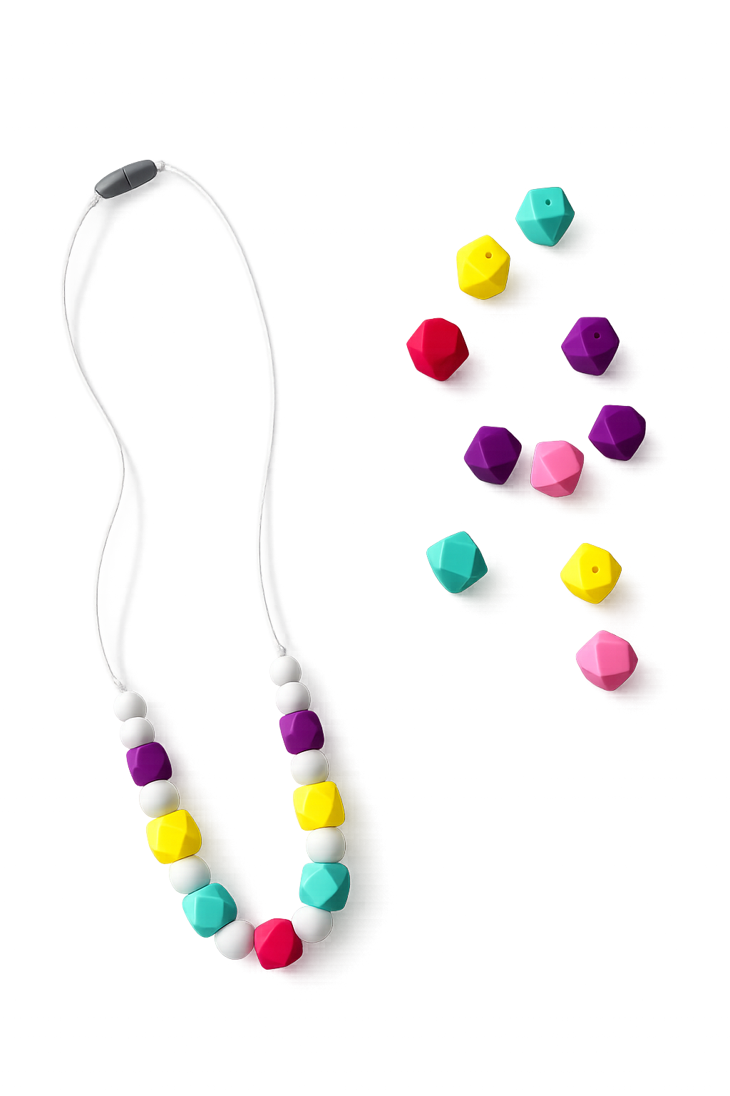 Necklaces With Hexagon Beads