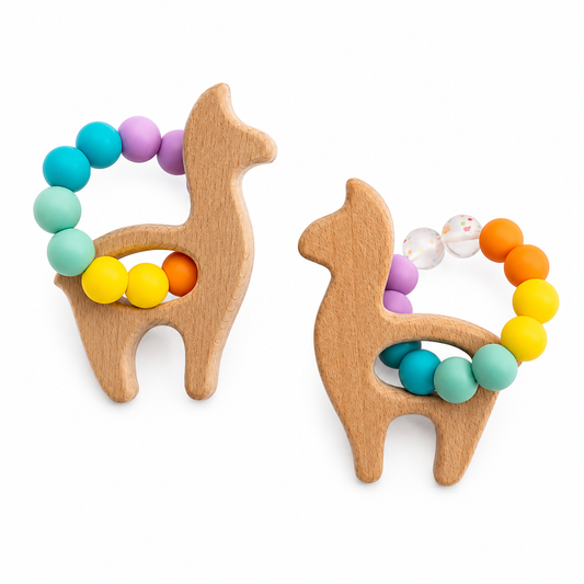 Wooden Pendant Teether - Llama