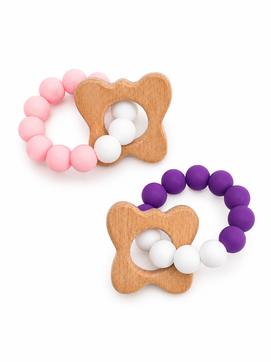 Wooden Pendant Teether - Butterfly