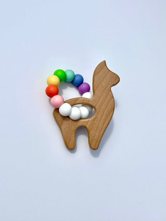 Wooden Pendant Teether - Drama Llama