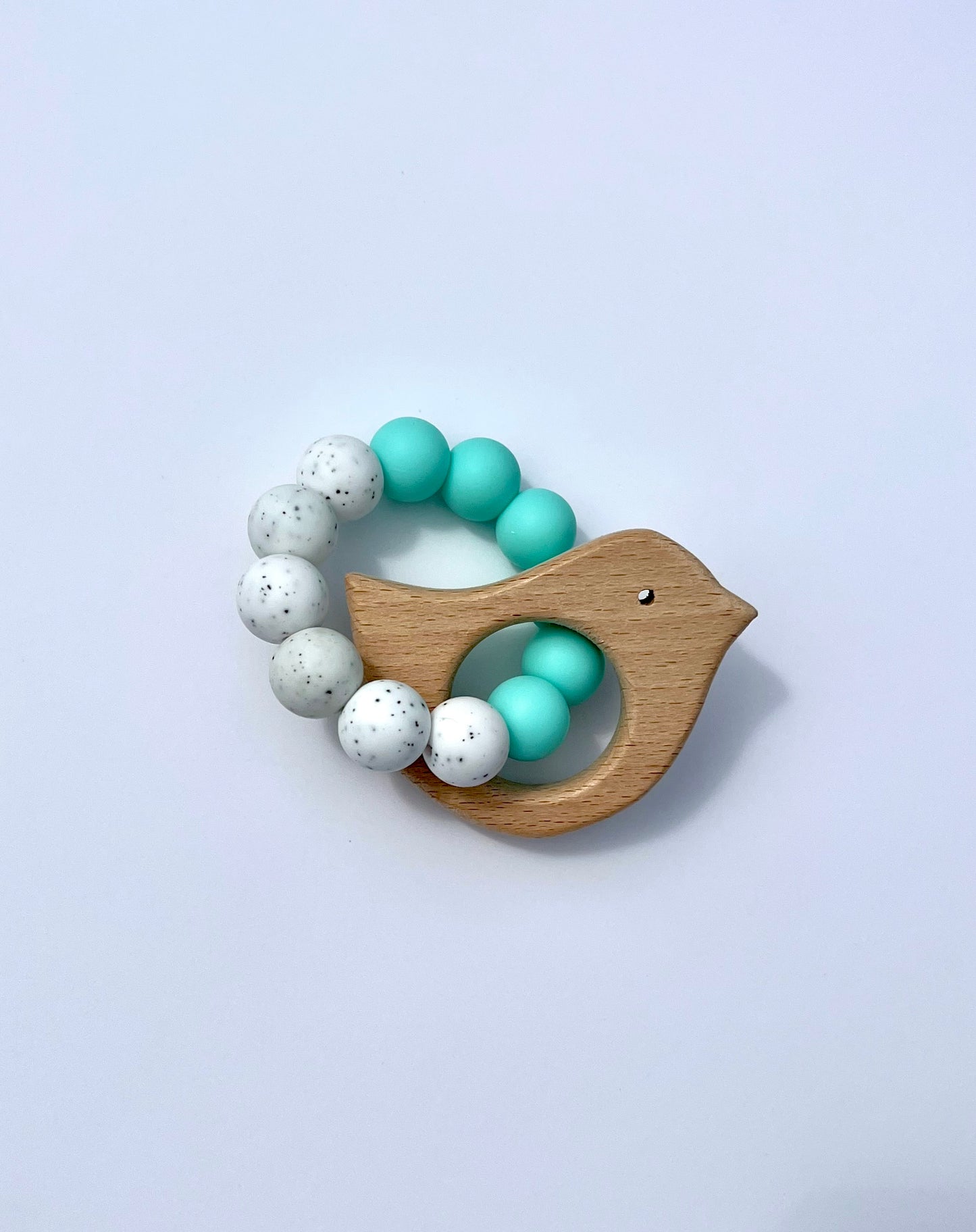 Wooden Pendant Teether - Robin (Bird)