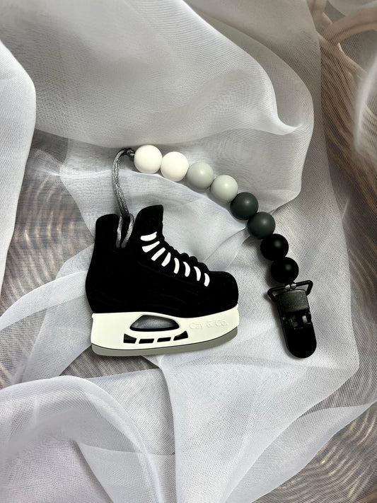 Silicone Pendant Teether - Hockey Skate