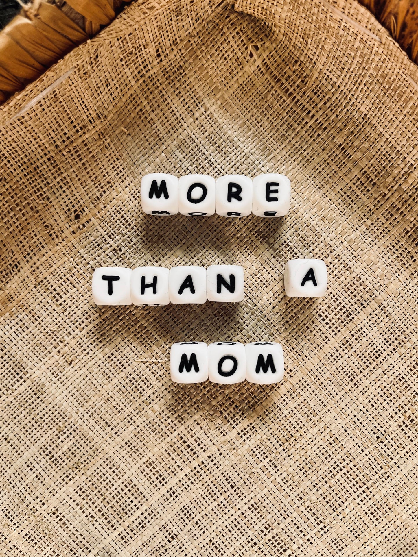 Square Silicone Alphabet Beads