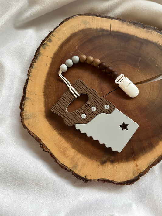 Silicone Pendant Teether - Saw